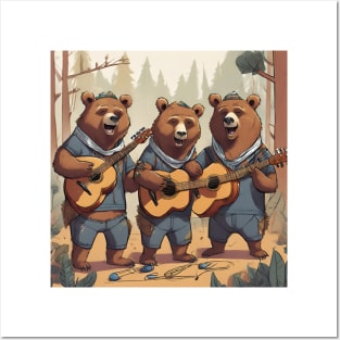 Bear Singing Band Posters and Art